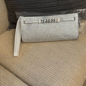 Silver Chain Clutch Bag